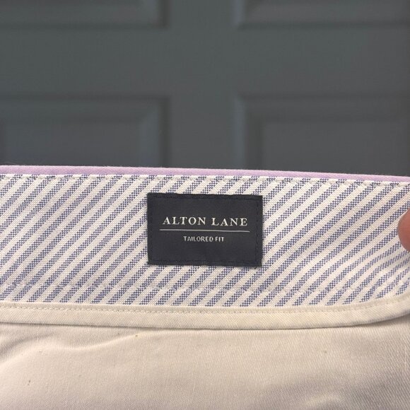 Alton Lane Men's Pink Tailored Fit Cotton Stretch Flat-front Shorts w/ 5" Inseam - Picture 3 of 3